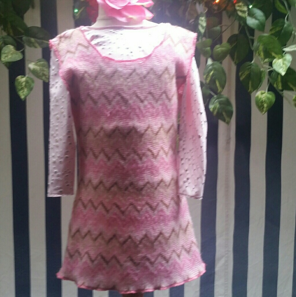 Tank sweater dress with lycra long sleeve crop top
